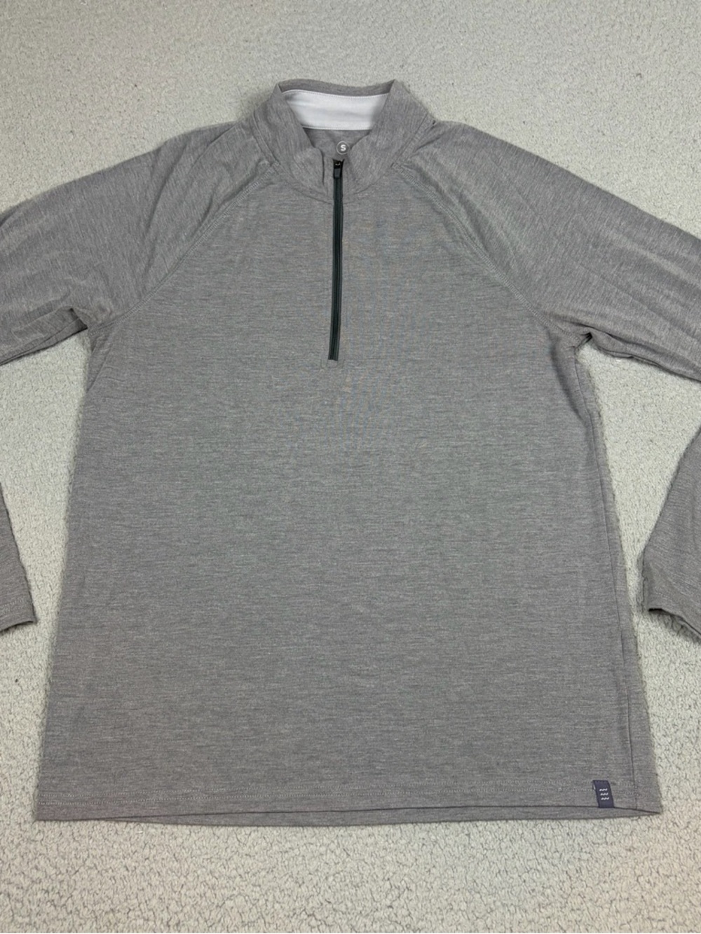 Free Fly Apparel 1/4 Zip Sweater Men's Small Heather Gray Bamboo